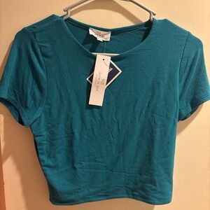 Elegant Teal Crop Top for Women